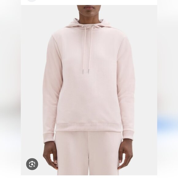 THEORY | Cloud Mock Neck Hoodie Joggers Sweatshirt Matching Set Pink Sz L XL - Picture 1 of 10